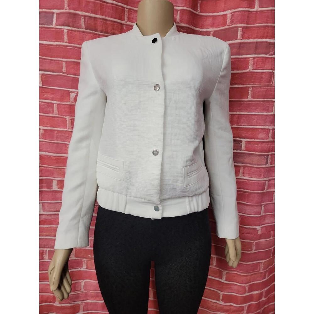 Zara Basic Collection Snap Button Ivory Texture W… - image 1